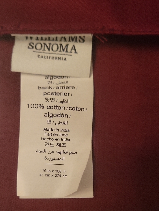 Sonoma Burgundy Table Runner - Picture 3 of 3